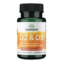 Swanson-vitamiini D Complex D2 & D3 - Täydellinen auringonpaiste vitamiini Complex luun, hammas- ja immuuniterveyden - vitamiini täydentää (50 mikrog, 60 kasviskapselia)