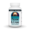 Source Naturals L- Proline & L- Lysine, 550mg - 60 tablettia