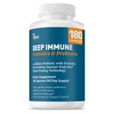Tobias Deep Immunobiootit & Prebiootit, Dual Action Digestion & Immunosupport PreforPro Prebiootit & Viivästynyt julkaisu Spore Muodostaa Probiootit naisille & miehille, 180 kapselia, 90 palvelinta