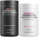 Koodaus Päivittäinen monivitamiinikoostumus: Naisten ja miesten monivitamiinit, B-vitamiinit, probiootit, elintarvikesekoitukset, 120 kapselia per pullo