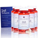 Alumiini L Glutationi Supplement Complex - Alennettu glutationi 1000 mg Alpha Lipoic Acid & Rose HIPS kapselit ravittu & Smoother Skin, 60 kapselia x 5 pullot