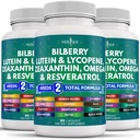 NEW AGE Eye Health Vitamiinit, joissa on mustikka Lutein & Zeaksantiini Lycopene Resveratrol Grape Seed Extract Astaksantiini - Eye Vitamiini - 180 Count