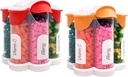 Erittäin suuri pilleri Järjestäjä Päivittäin, Viikoittain, Kuukausittainen täydennysosa Pullo, Söpö kukkia pilleri Jakaja 7 XL Osastot (2 Pack Combo) (Orange and Red)