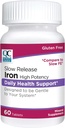 Quality Choice Iron High Potency Slow Release Tabletit, 45 mg, 60 Tabets Jokainen (Pack of 9)