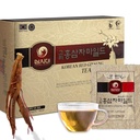 SAMSIDAE Korean Panax Red Ginseng Instant Tea, laatikko 50 pussia, parantaa verenkierron, älyllinen performanssi ja muisti, stimuloi energiaa