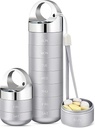 Zannaki Metal Travel Pill Organizer, Kannettava vedenpitävä Viikon pilleri Laatikko, suuri alumiiniseos pilleri Case Container, BPA Ilmainen 7 päivää Päivittäinen lääketiede Organizer haltija vitamiini, kalaöljy, täydentää