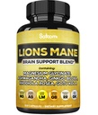 Lions Mane lisäkapselit magnesiumia Ashwagandha Root, Ginkgo Biloba, Rhodiola Rosea ja Gotu Kola - 210 Vegaanikapselit - Tuki aivojen terveys, positiivinen mieliala ja energian tuotanto