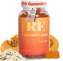 Kurpitsa siemenöljy Gummies I sokeriton Gluteeniton Ei GMO Organic ruokavalio täydentää I hiusten kasvua, hehkuva ihon eturauhasen terveyden virtsateiden tuki I 240 Grams I 60 pakkaus