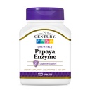 Vitafusion Fiber Well Sugar Free Fiber, 90 kreivi ja 21th Century Papaya Enzyme purutabletti, Trooppinen, 100