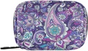 Paisley Flower violetti pilleri laatikko 7 päivän pilleri tapauksessa laukku matka pilleri Järjestäjä laukku vetoketju Kannettava Viikoittain tapauksessa Kompakti koko vitamiini täydentää haltija