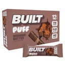 Built Bar, Puff Protein Bars, Brownie Batter Puff, 17g Protein Snacks, On-The-Go Bars, Vain 140 kaloria, 6g sokeria, Kollageeni, Gluteeniton, 12 kreivi