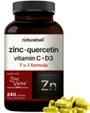 NatureBell Sinkki Quercetin C- ja D3-vitamiinilla, 240 kapselia ...