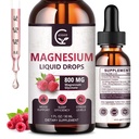 (2 pakkaus) Magnesium Glycinate Liquid Drops ... 1000 mg Liquid Magnesium Complex D3, L- Thea & GABA for Energy, Sleep, Hermo ja sydämen terveys, korkea imeytyminen, Vadelma maku