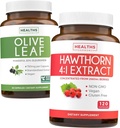 Bundle of Olive Leaf Extract & Hawthorn Berry Extract - Terve Yrtit Bundle - Olive Leaf Extract 20% Oleuropein & Hawthorn Berry 4:1 uute - Voidetta 2660mg tuoreita Marjat (120 Caps)