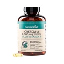NatureWise Extra Strength Omega 3 Fish Oil Supplement - 1000mg per Serving - 600 EPA & 400 DHA ja E-vitamiini - Tuki Heart & Brain Health - Sitruunamaku, GMO-vapaa - 180 Softgels[3]