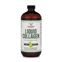 Double Wood Supplements Liquid Collagen - 2500 mg hydrolysoitua naudan kollageenia (tyyppi 1, 3 ja Grassfed) - 32 tarjoilua - naisille ja miehille - 30 mikrog Biotiinia - sokeriton päärynämalasi