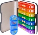 MURRI&MURRDI 7 päivän pilleri organizer 28 solua, suuri viikoittain pilleri tapauksessa 4 päivän hoitoja, Kosteus-Proof matka pilleri laatikko vitamiinit, lääkkeet, lisäravinteet, monivärinen