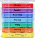 Viikoittain pilleri Järjestäjä 1 päivä 4 Kertaa toimitus,KIGI 7 päivää pinottava pilleri Disperser Vitamiinit säiliöt (Rainbow)