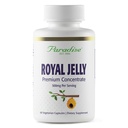 Paradise Yrtit Royal Jelly, Golden Emperor, Super Potent, Ultra Pure, Vegaani, Gluteeniton, Ei-GMO, Pakastekuivattu Keski, 60 kreivi kasvissyöjä Kapselit