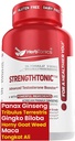Herbtonics Testosteroni tuki täydentää miesten - Korean Panax Ginseng & Tribulus Terrestris - Tukee tervettä energiaa, voimaa ja kestävyyttä - 60 vegan kapselit