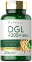 Carlyle DGL Deglysyrritinoidut lakritsikapselit ... 200 Count ... 4000 mg... Kasvisruokaa...