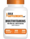 BulkSupplements.com Multivitamiini miesten 50 Plus Softgels - miesten päivittäin vitamiineja, Multimineral Supplement - Complete Multivitamiini kalaöljyllä - 1 Softgel per tarjoilu, 300 Count (pakkaus 1)