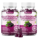 GGlukosamiini Chondroitin Gummies Sokeriton, ekstravahvuus 1500 mg Glukosamiinia ja kondroitin MSM & Turmeeric, yhteinen tuki täydentää miesten ja naisten yhteinen terveys (120 Luku (Pakkaus 2))