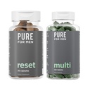 Puhdasta miehille Multivitamiinia, 120 kapselia ja Nollaa detox- täydennysosa, 30 kapselia