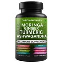 Kurkuma Curcumin Moringa Supplement Ginger Boswellia Saffron - Joint Support Lisäravinteet naisten ja miesten kanssa Ceylon Kaneli, Tart Cherry, Quercetin Valkosipulin Nokkonen Pyhä Basil - 120 Count