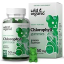 Luonnonvaraiset ja orgaaniset klorofyllit 50mg - Detox Cleanse lisäravinteet w/sodium kupariklorofyllin - sisäinen deodorantti w/klorofyllijauhe - Vegan, ei GMO - 60 kasviperäistä Chews