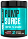 Jacked Factory Pumpsurge Kofeiinitonta esitreeniä miehille ja naisille - Nootropic Booster & Stim Free Pre Treout - Intense Pumput, parannettu Focus - 30 tarjoilua, mansikka sitruunamehu