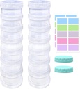 2 Pack 7 päivän pilleri Organizer tapauksessa Stackable viikon lisäravinteet vitamiinit pillereitä haltija Dispender Suuri läpikuultava selkeä extra Lid
