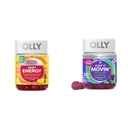 Olly Extra Strength Daily Energy Gummy kanssa B12, CoQ10, Goji Berry, 60 Count & Pidä se liikkuva Ummetus Relief Gummy kanssa Raparperi, Prunes, Amla, 30 Count