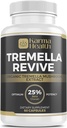 Tremella Mushroom Powder Capsules - puristettu valkoinen lumisieni Sieni Powder Supplement - 25% Beta Glucan Content, Vegan & GMO vapaa.