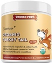 Wonder Paws Organic Turkey Tail Mushroom koiralle Tehokas Turkey Talla koiralle Sienijauhe immuniteetille, hengitystielle, digestiolle ja solulle Health...