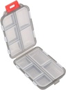 Pilleri tapauksessa - Kannettavat lisäravinteet Tabletin säilytyslaatikko 10 Osastot - Medicine Capsule Vitamiini Taitettava Organizer Dispenser Hold Storage for Travel Trip Taskulaukku - Kirkas musta
