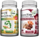 GreeNatr Mushroom Supplement, 10-in-1 Blend kanssa Lions Mane, Cordyceps, Shiitake, Chaga,Turkki Tail, yhdistettynä energia ja aivojen Focus luonnollinen Booster Ginseng juuri ja Ginkgo Biloba