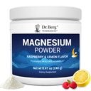 Tohtori Berg Magnesium Glycinate Powder for Sleep, Rentoutuminen, & Stressi Relief - Nyt sisältää D3-vitamiinia ja sinkkiä - herkullinen vadelma & sitruunan maku (50 tarjoilua) Magnesiumjauhe - Magnesium Drink Powder