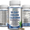YUMMYVITE 15 Day Colon Cleanse and Detox, Herbal Detox Formula, tukee laihtuminen, Ummetus helpotus - lisää energiaa. Flush Toxins, Natural Safe Colon Cleanser miehille ja naisille - 30 kapselia