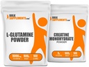 BulkLisät L-glutamiini 500g + Creatiini 500g Bundle