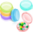 Patelai 6 pakkaukset Pieni pilleri Organizer Box, Matka pilleri Container Portable Päivittäinen Mini Lääketiede Asia haltija taskulaukku Salkku Matka Lääketiede Turska Maksan öljyn varastointilaatikko(Fresh väri)