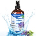 Magnesiumöljysumutus unia varten,Pure Magnesiumia jaloille,Rauhoittavaa lihasten rentoutumista, kipua, Ultran pitoisuutta Lavender-200ML:n kanssa
