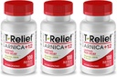 T-Relief Arnica +12 Natural Reliving Actives for Back Pain nivelen särky lihassärkyjä ja jäykkäys, koko kehon nopea toiminta helpotus naisille ja miehille - 100 tablettia (3 pakkaus)