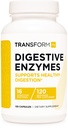 TransformHQ Dgestive Enzymes Supplement (120 kapselia) - 16 Entsyymiä, tukea tervettä digestio
