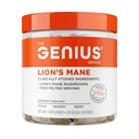 The Genius Brand Genius Lion's Mane - Plant-Baseed Supplement for Memory, Focus & Mood Support - Organic & non-GMO - 120 kasviskapselit