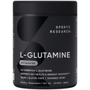 Sports Research® L-Glutamiini - Treenaus Recovery, Immuuniterveys ja Gut Health Support - 5 G per Serving - 10.58 Oz