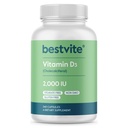 BESTVITE D-vitamiini 2000 IU (240 kapselia) - Ei stearaattia - ei muuntogeenisiä organismeja - Gluteeniton