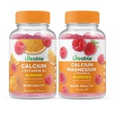 Elinkelpoinen kalsium D-vitamiinin ja kalsiumin magnesiumin kanssa, Gummies Bundle - suuri maku, vitamiinilisä, gluteeniton, GMO-vapaa, pureskeltava