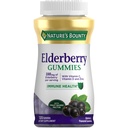 Nature's Bounty Elderberry Gummies, Ravintolisä, tukee immuuniterveyttä, sisältää A-vitamiinia, C, D, E ja Sinkki, 100 mg, 120 Gummie