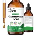 Wild & Organic Gymnema Sylvestre Extract Drops - Sokeriton Gymnema Sylvestre lisäravinteet - Gurmar Powder Based Tincture - Vegaani, alkoholiton Leaf Liquid Drops - 4 fl oz